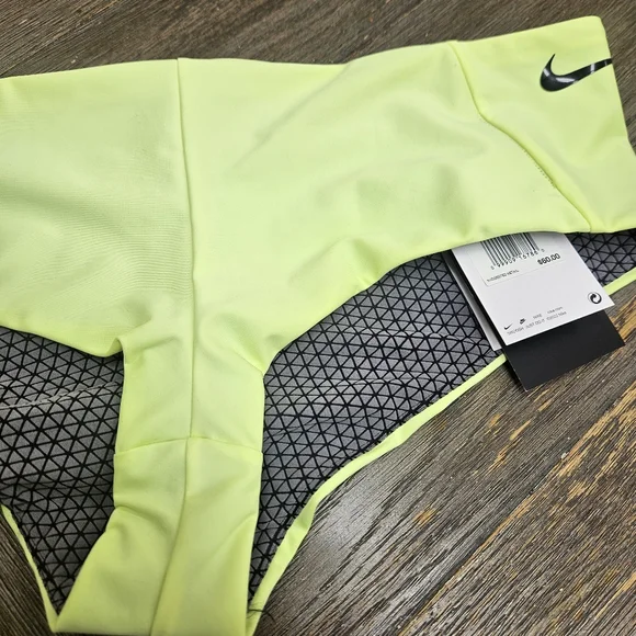 NWT NIKE SWIM Women's Hydralock Fusion Cheeky Kick Shorts Bottoms in Volt XL - Picture 3 of 7